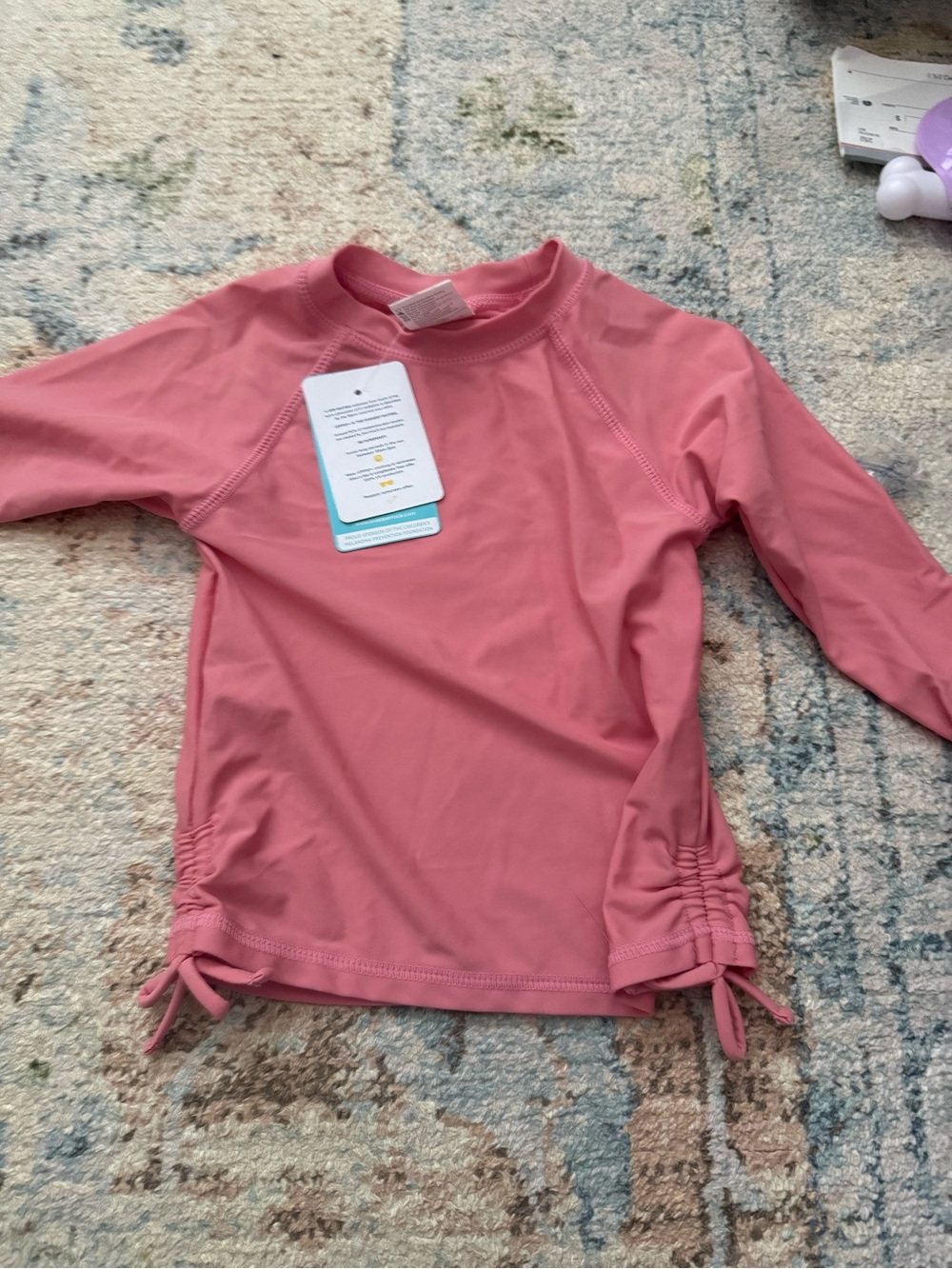 Snapper Rock Kids' Long-Sleeve Rashguard in Dusty Rose Pink